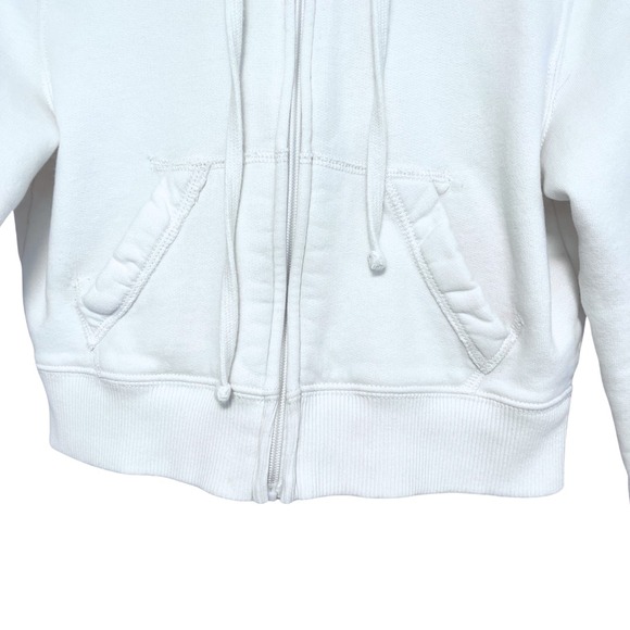 Hollister Y2K Cropped Full Zip Sweatshirt Hoodie Womens Size XS Activewear - Picture 2 of 11